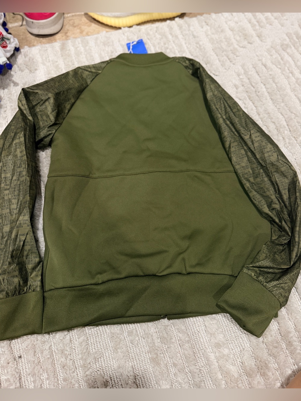 adidas Olive Green Full-Zip Track Jacket - Picture 4 of 4